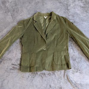 Cambridge Dry Goods olive green corduroy short suit jacket
